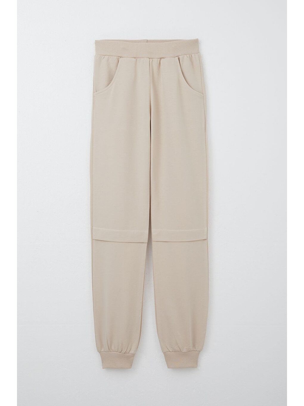 Kız Çocuk Eşofman Takım Mutluluk Temalı Puantiye Desenli Bej (4-7 Yaş)-6