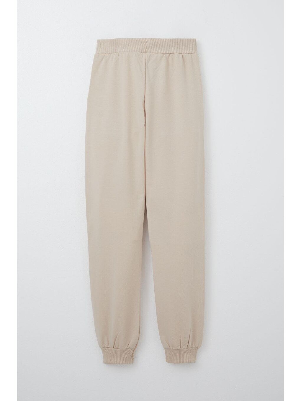 Kız Çocuk Eşofman Takım Mutluluk Temalı Puantiye Desenli Bej (4-7 Yaş)-8