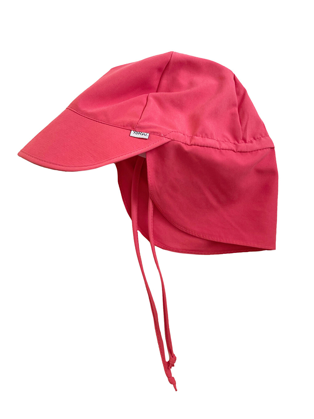 Pembe Flap, Ense Korumalı, Boyundan Bağlamalı, Arkadan Ayarlı, Ekoteks100 Çocuk Bebek Güneş Şapka-2