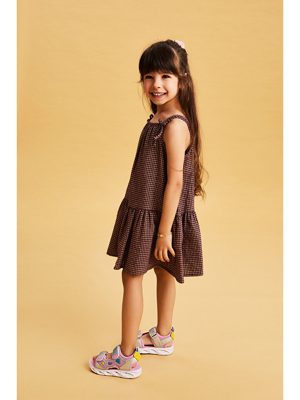 Hilda Işıklı Kız Bebek Pembe Sandalet-4