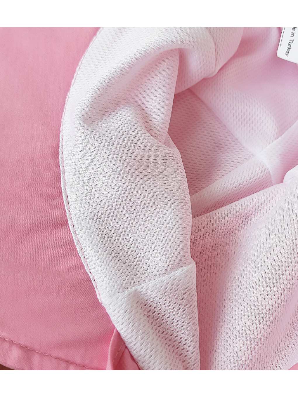 Pembe Flap, Ense Korumalı, Boyundan Bağlamalı, Arkadan Ayarlı, Çocuk Bebek Güneş Şapka-3