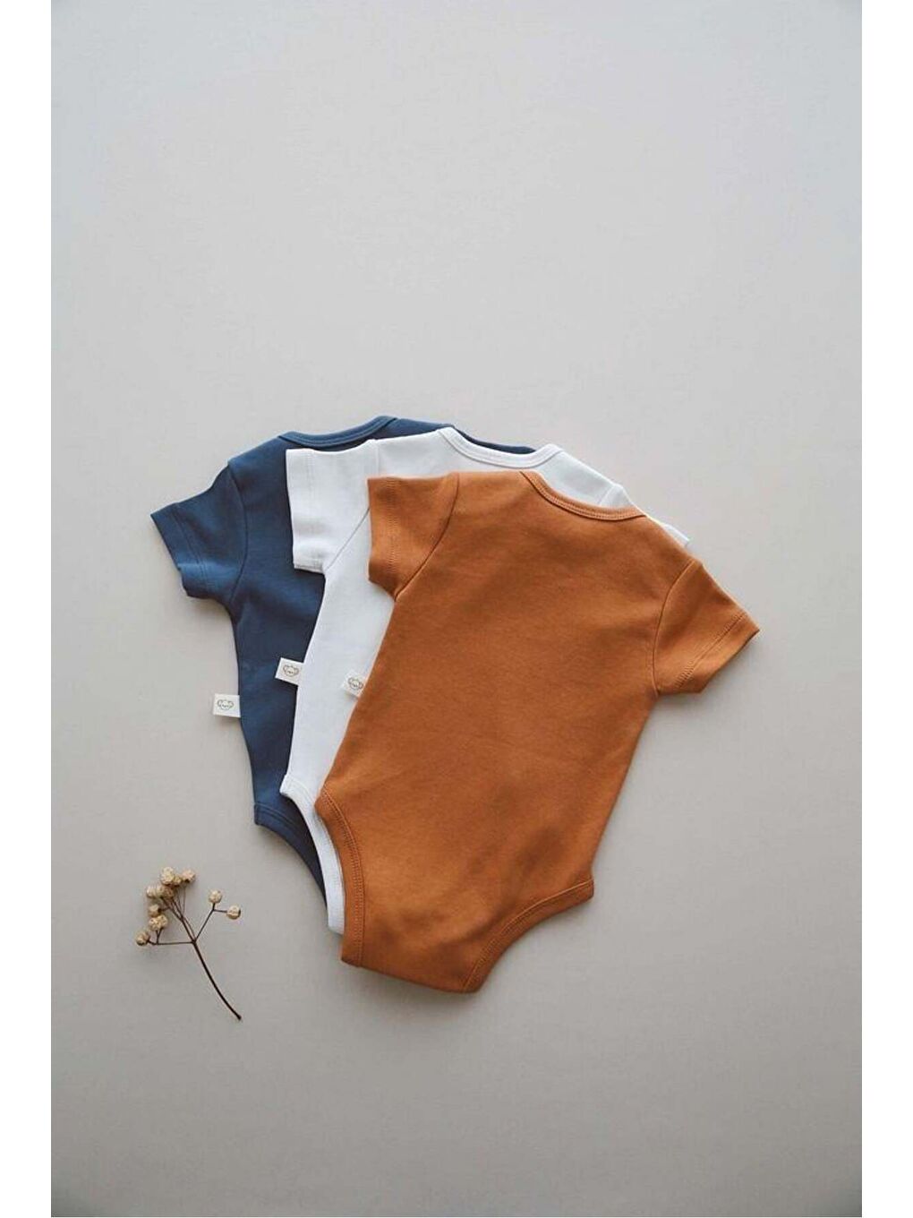 İndigo 3lü Nakışlı Çıt Çıtlı Kısa Kollu Body Zıbın Model 4-3