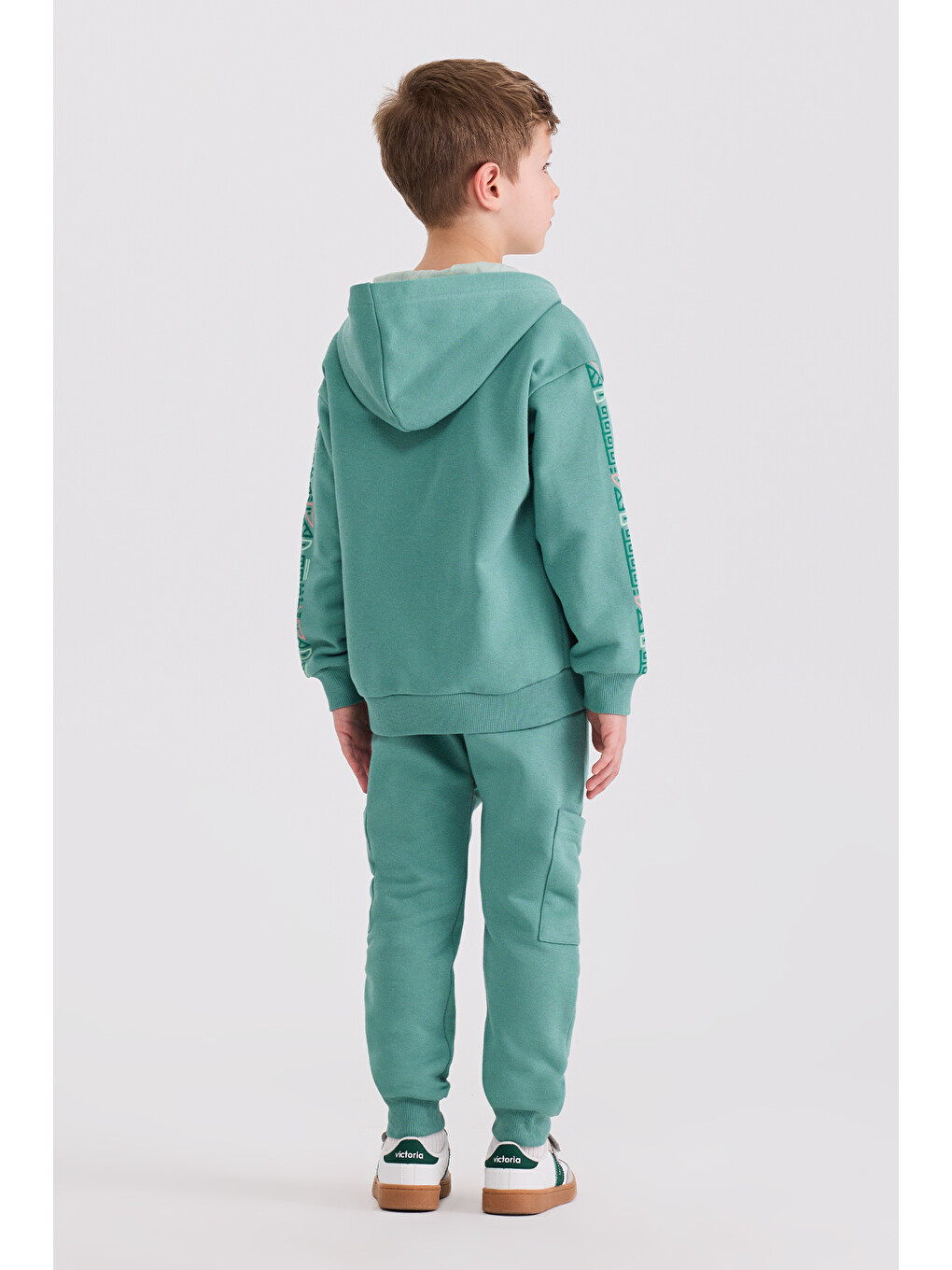 Erkek Çocuk Fermuarlı Yeşil Sweatshirt-6