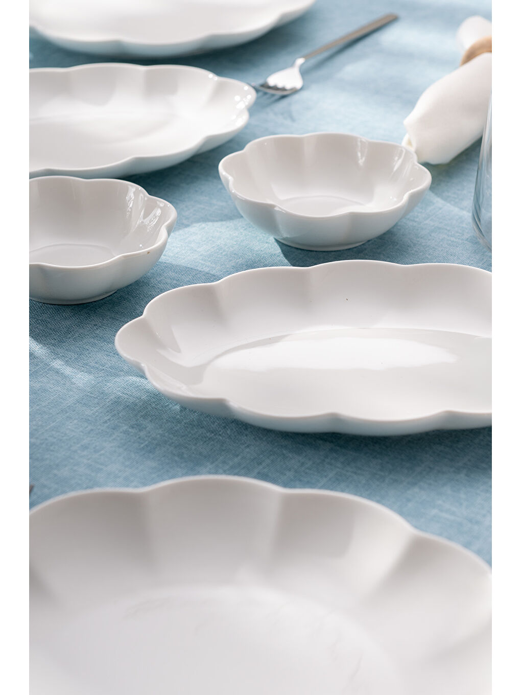 Beyaz Gonca 14 Parça 6 Kişilik Kahvaltı Takımı-8