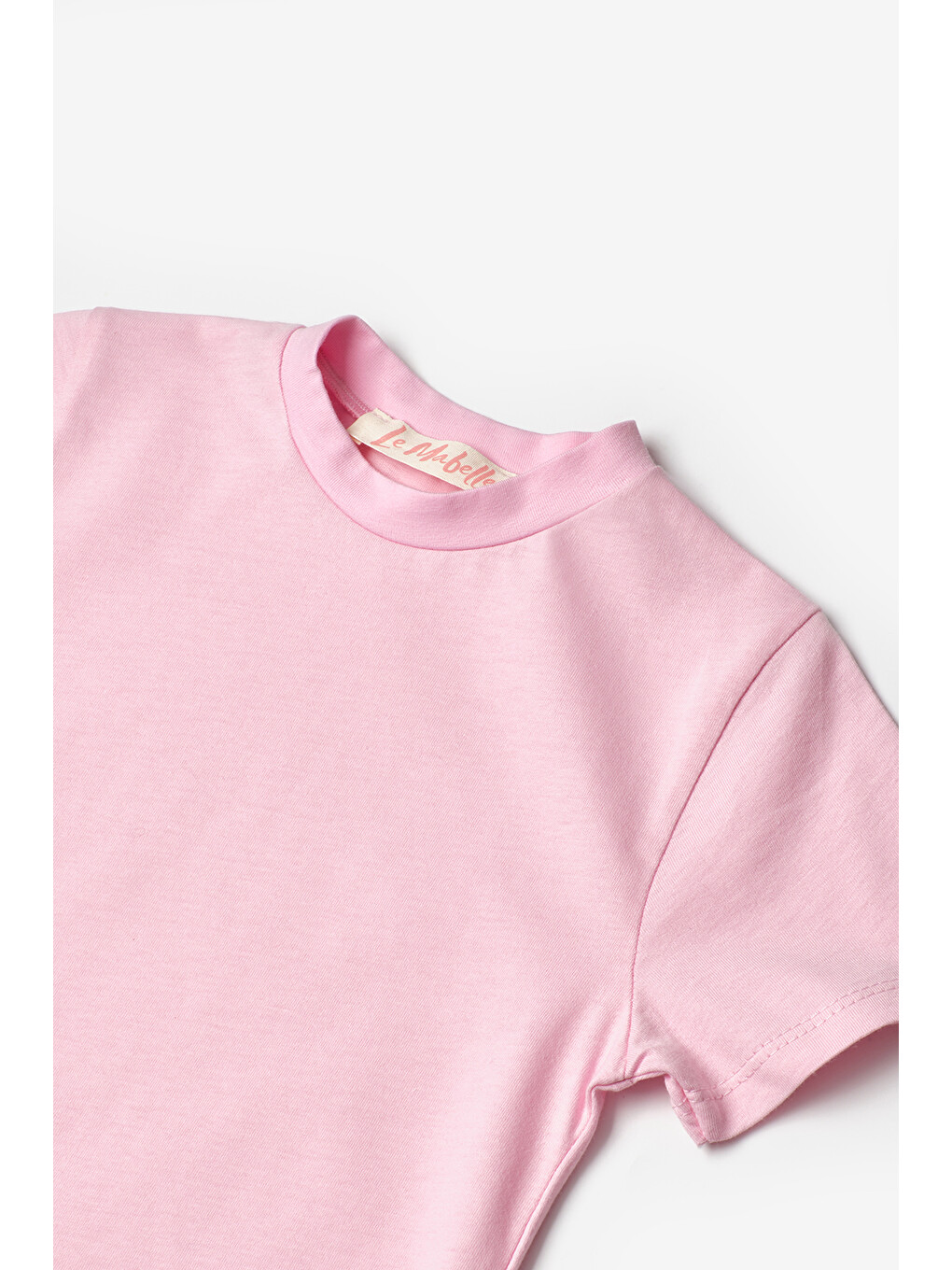 Pembe Penye Basic Çocuk Tişört-1