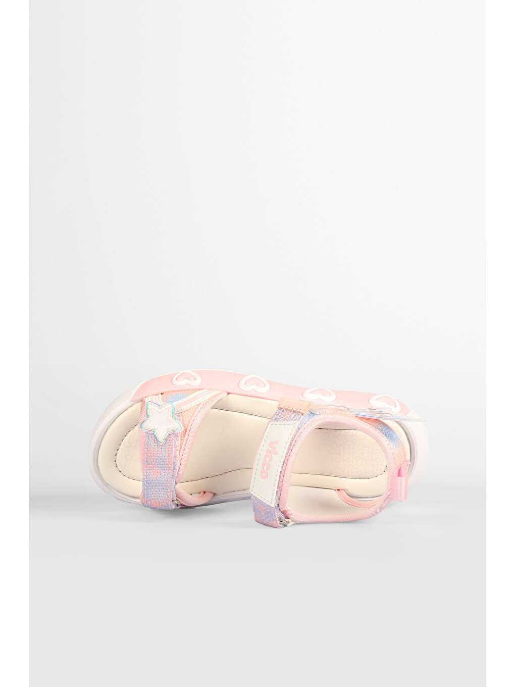 Pembe Label Hafif Kız Okul Öncesi Pudra Sandalet-2