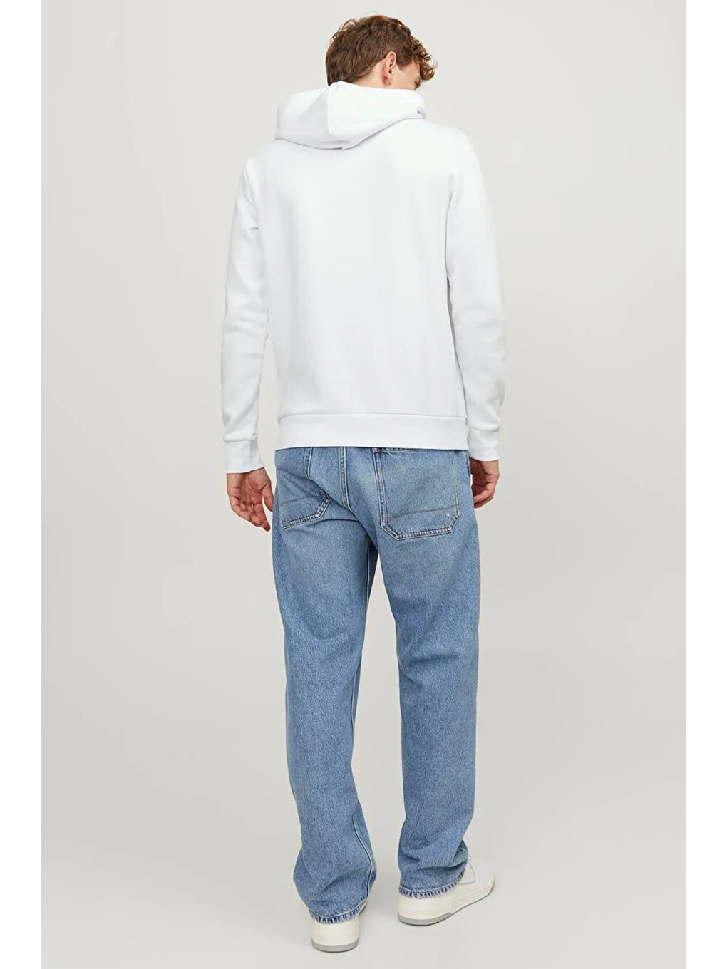 Beyaz Jjecorp Old Logo Regular Kapüşonlu Erkek Sweat 1213-7054-1