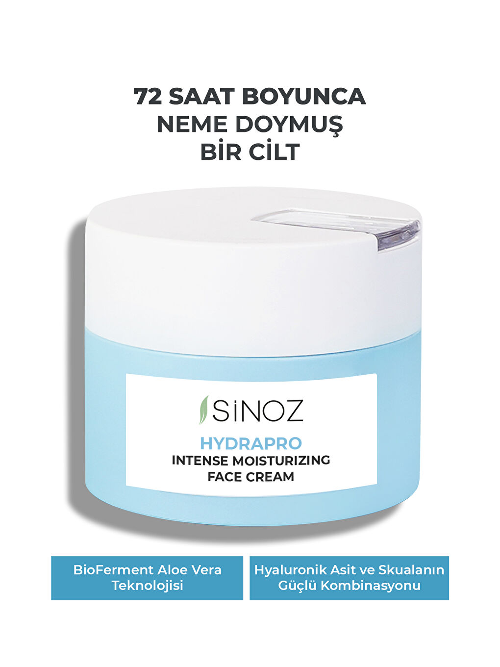 Sinoz Hydrapro Yoğun Nemlendirici Yüz Bakım Kremi (Kar Mantarı Mucizesiyle) 50 Ml