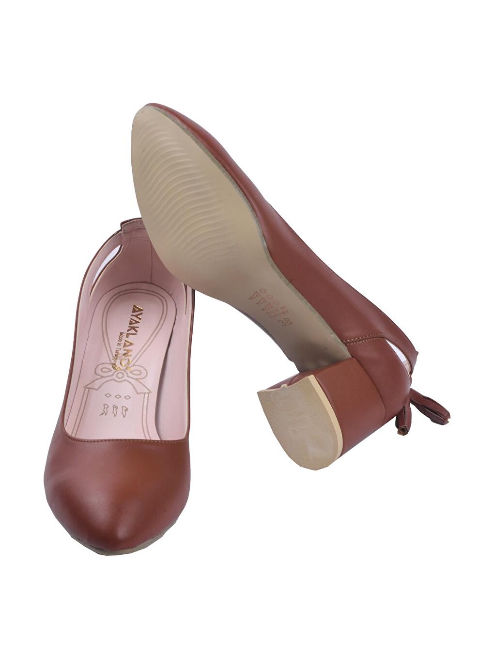 Kahverengi Cilt 5 Cm Topuklu Kadın Ayakkabı 544-1150-4
