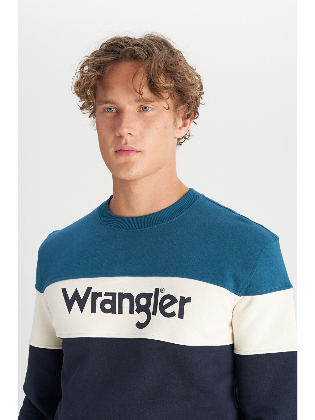 Regular Fit Bisiklet Yaka İçi Polarlı Petrol Rengi Sweatshirt-3