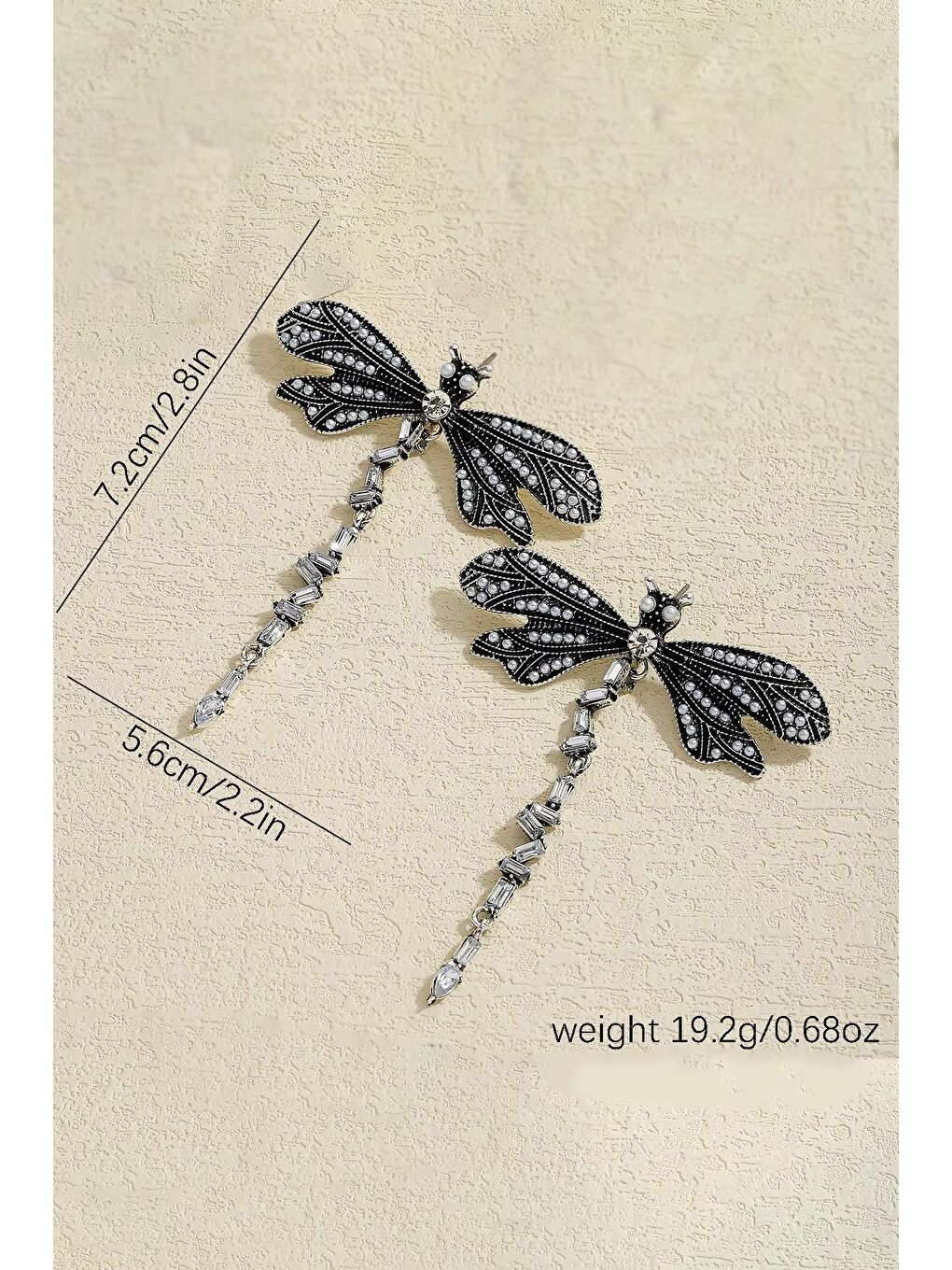 Gri Parlak Taşlı Yusufçuk Küpe-6