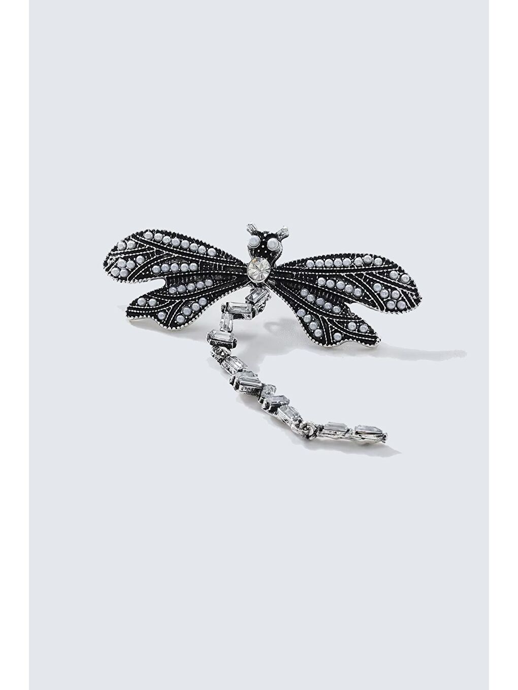 Gri Parlak Taşlı Yusufçuk Küpe-7