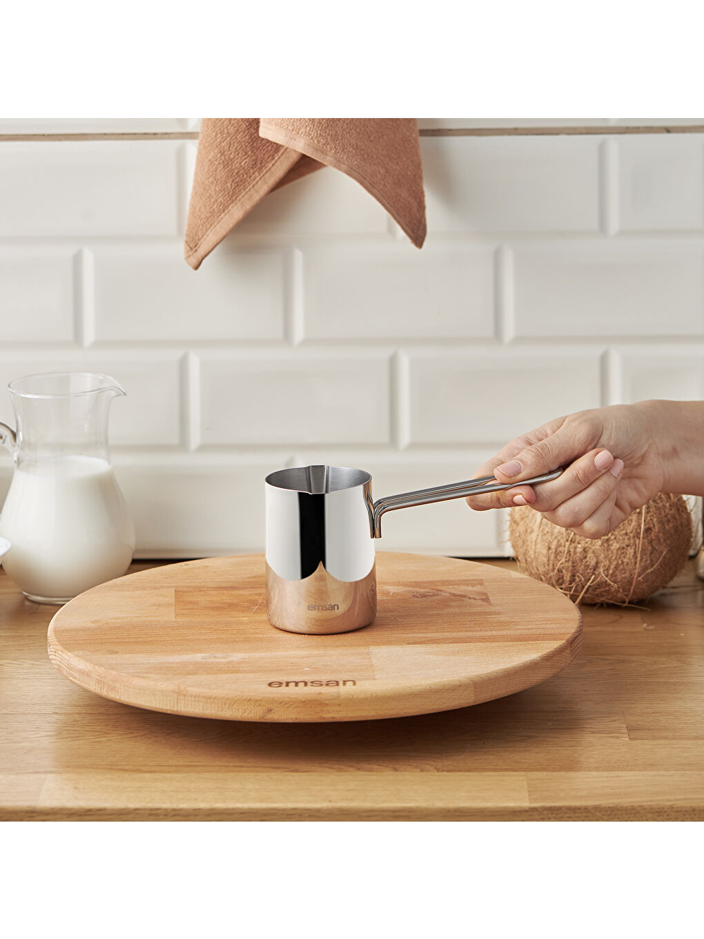 Gri Aaron Cezve 350 ml-5