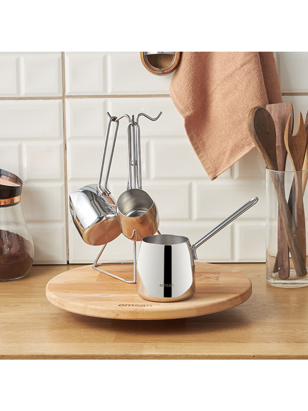 Gri Magna 4 Parça Cezve Seti-6