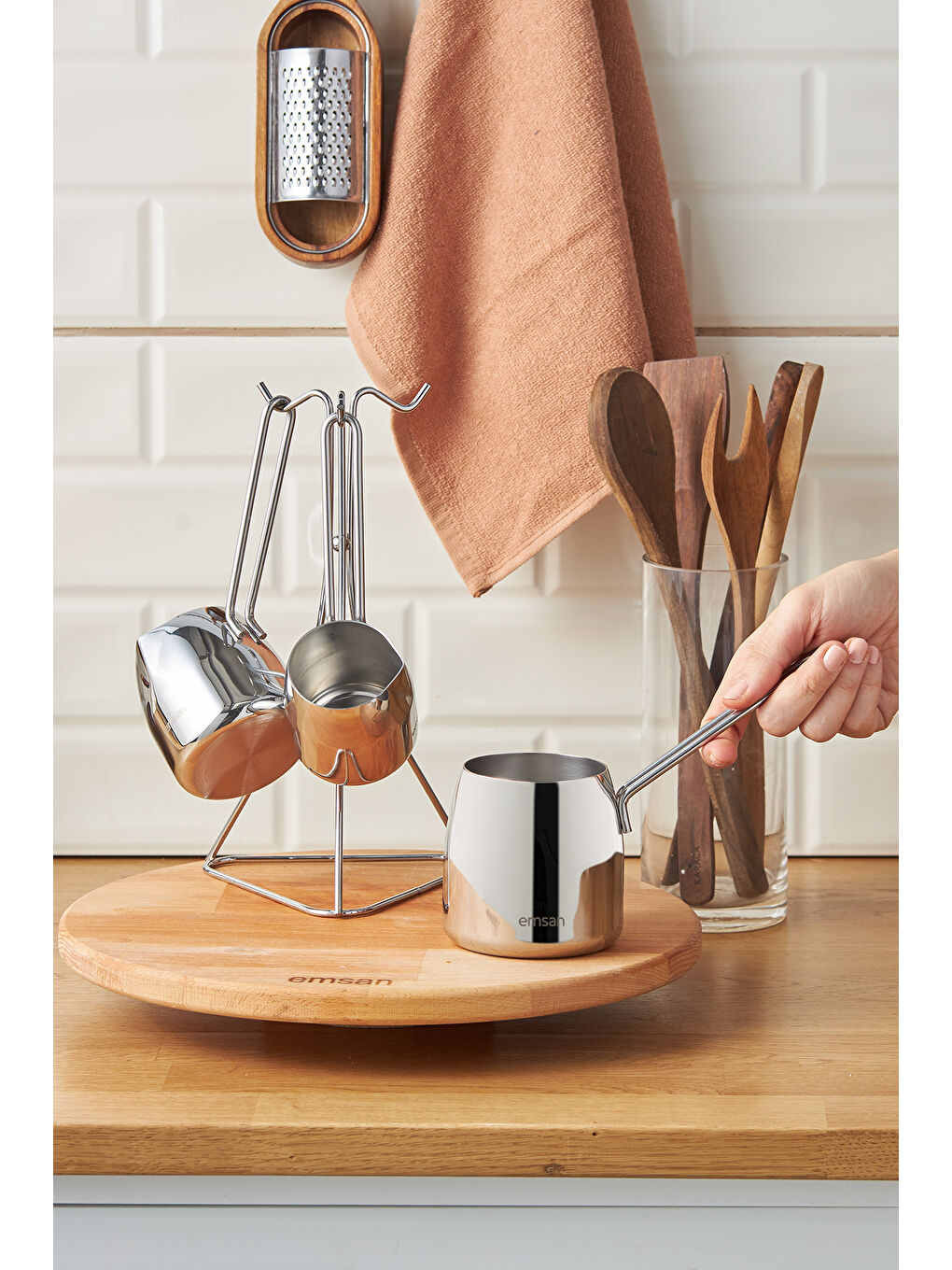 Gri Magna 4 Parça Cezve Seti-10