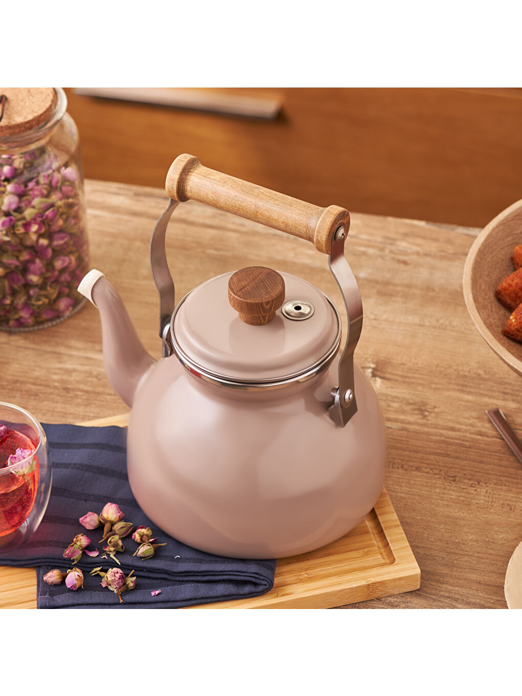 Bej Royal Emaye Demlik Vizon-8