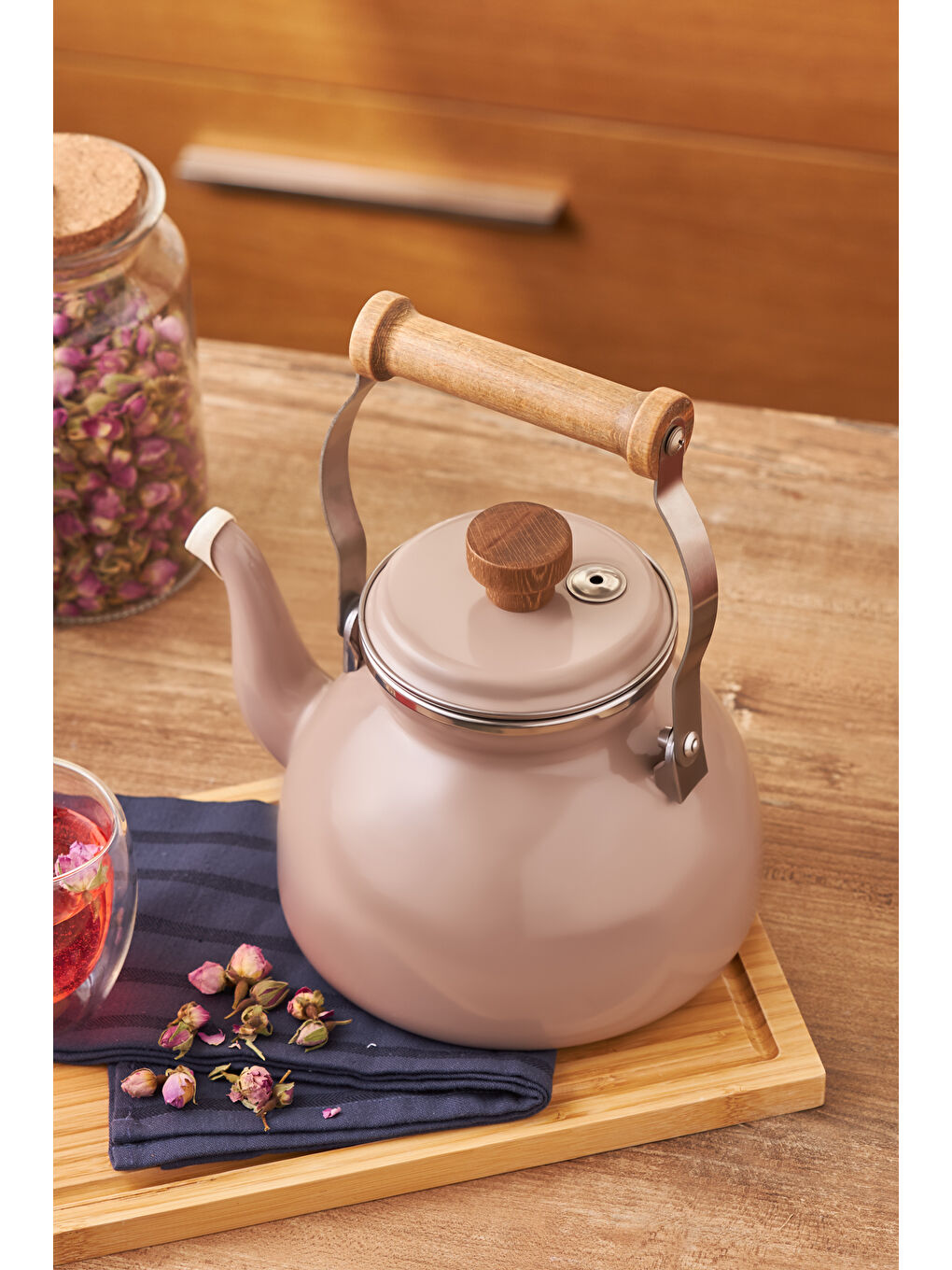 Bej Royal Emaye Demlik Vizon-3