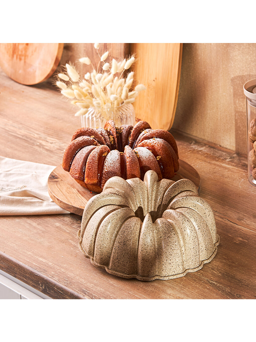 Cemre Kek Kalıbı Ekru 25 cm-4