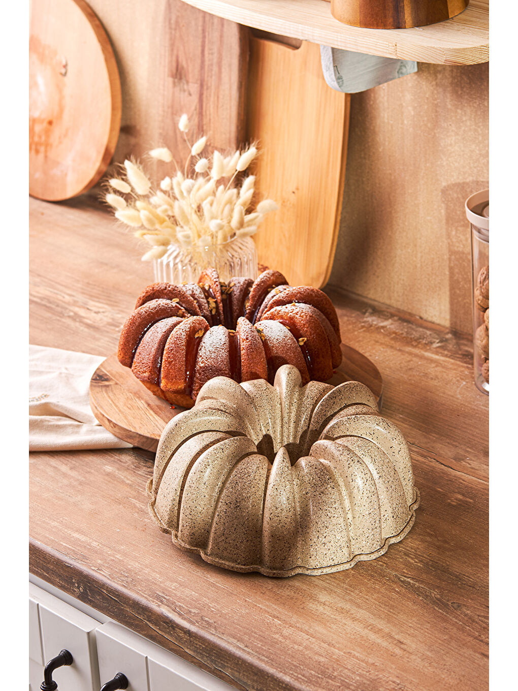 Cemre Kek Kalıbı Ekru 25 cm-1