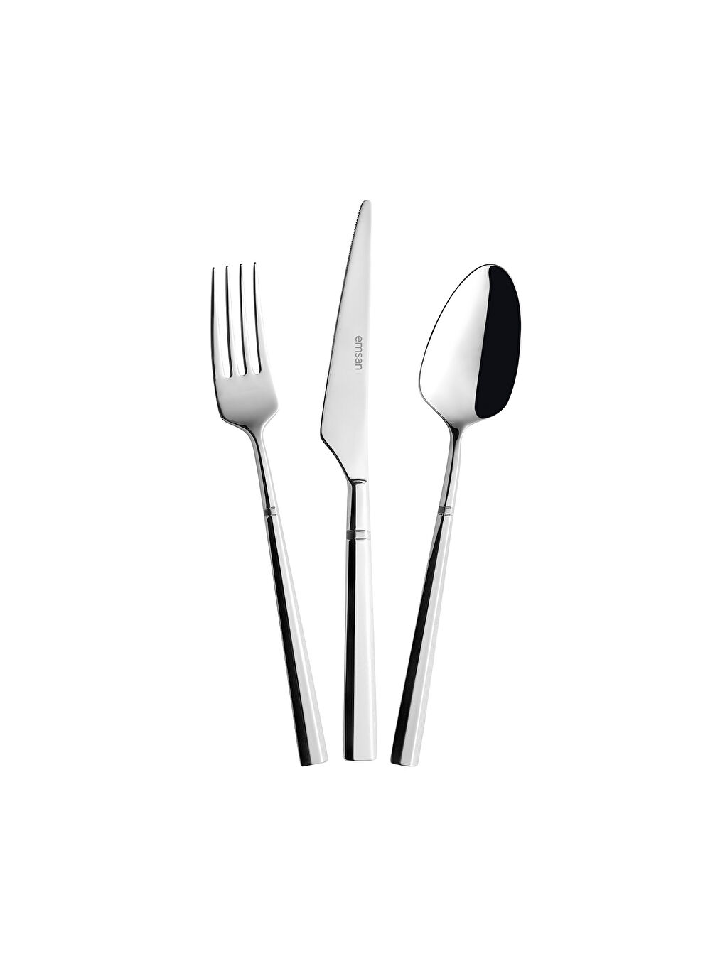 Gri Penta 18 Parça 6 Kişilik Tatlı Çatal Kaşık Bıçak Seti-8