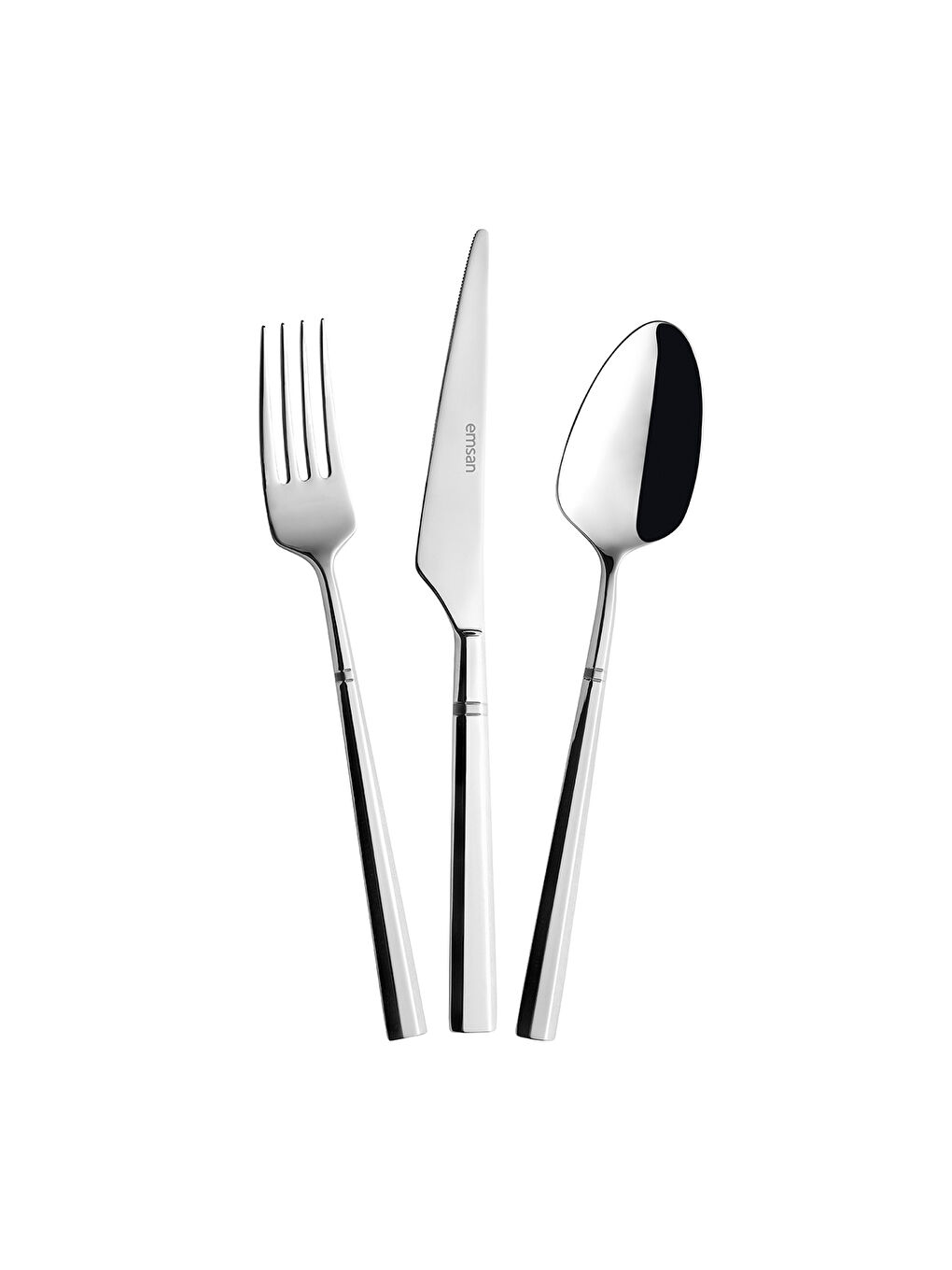 Gri Penta 18 Parça 6 Kişilik Tatlı Çatal Kaşık Bıçak Seti-9