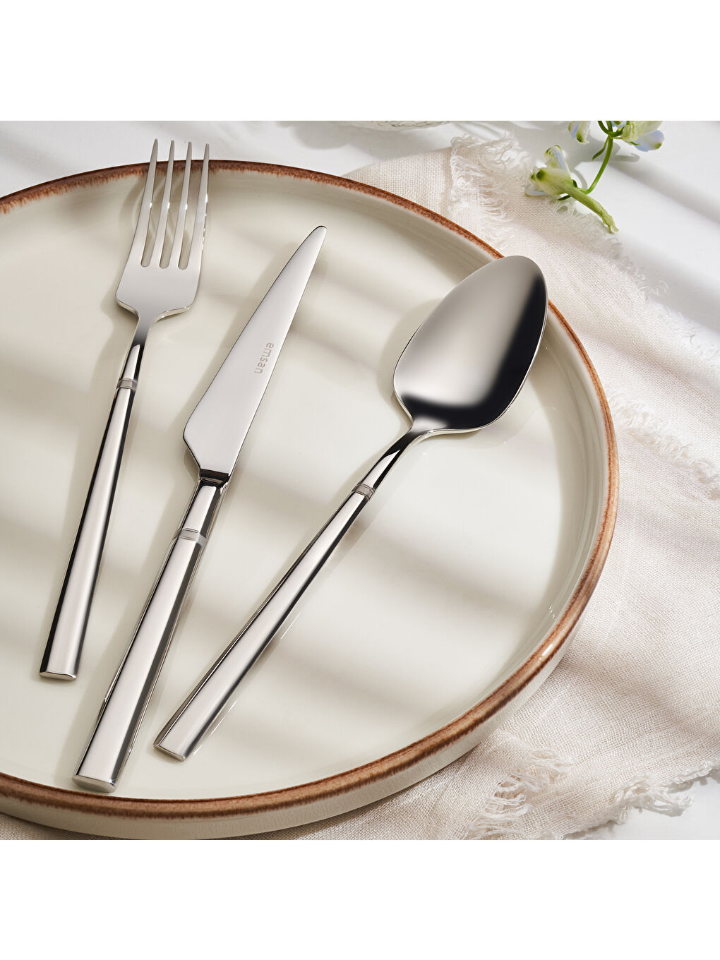 Gri Penta 18 Parça 6 Kişilik Çatal Kaşık Bıçak Takımı-6