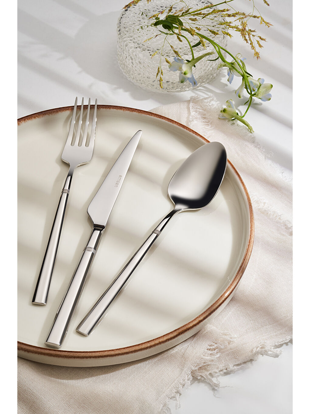 Gri Penta 18 Parça 6 Kişilik Çatal Kaşık Bıçak Takımı-7