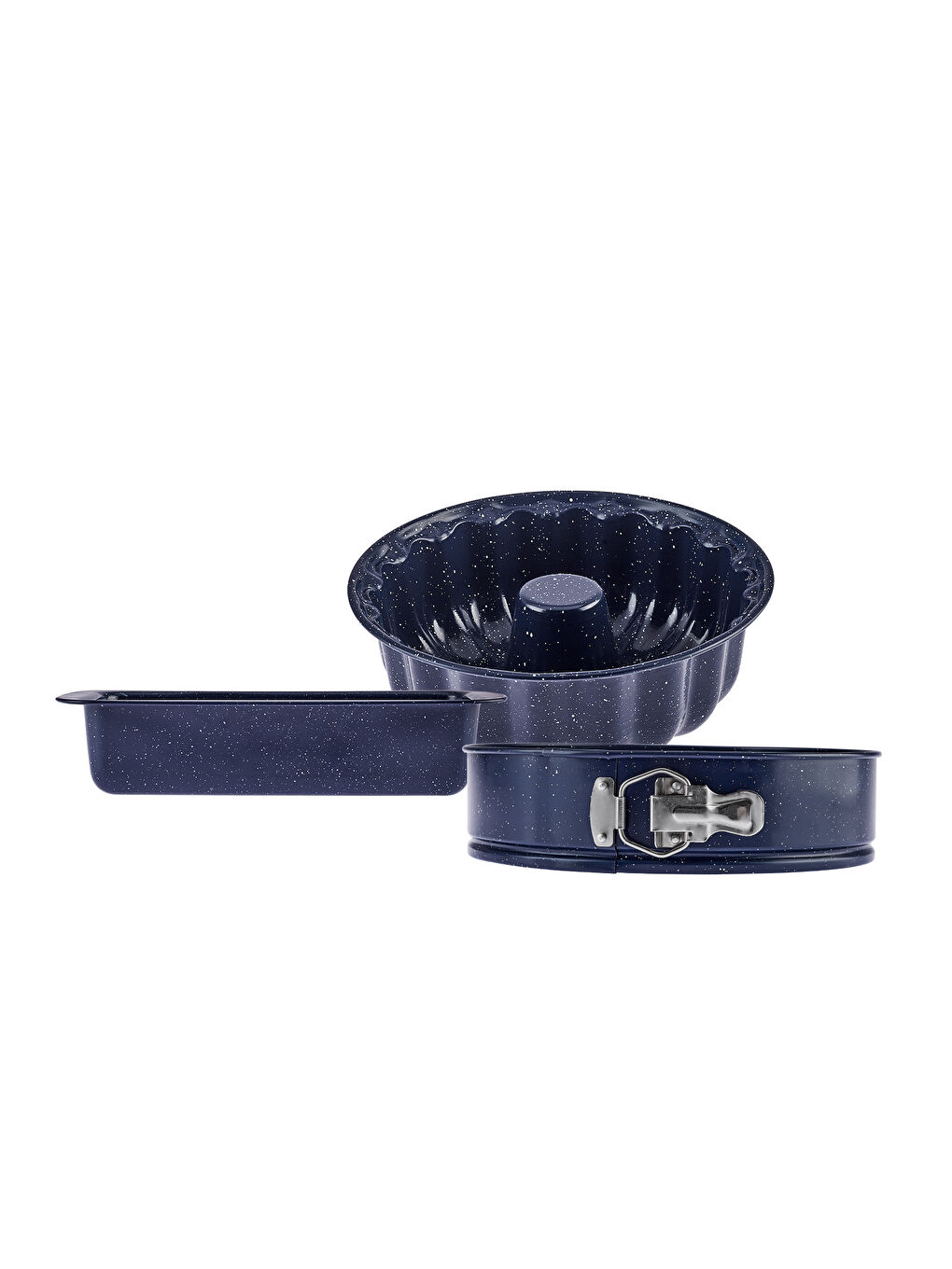 Lacivert Wellbake 3'lü Kek Kalıbı Seti-8