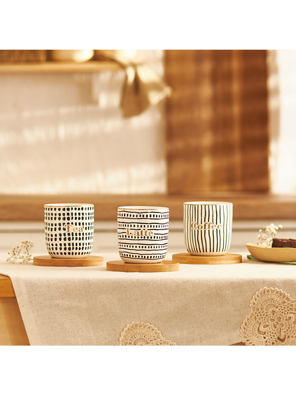 Tinycoffe 2 Parça New Bone Kupa Seti 200 ml Siyah-9