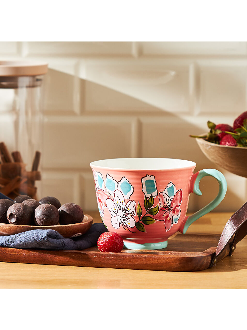 Lily New Bone Kupa 435 ml Pembe-6