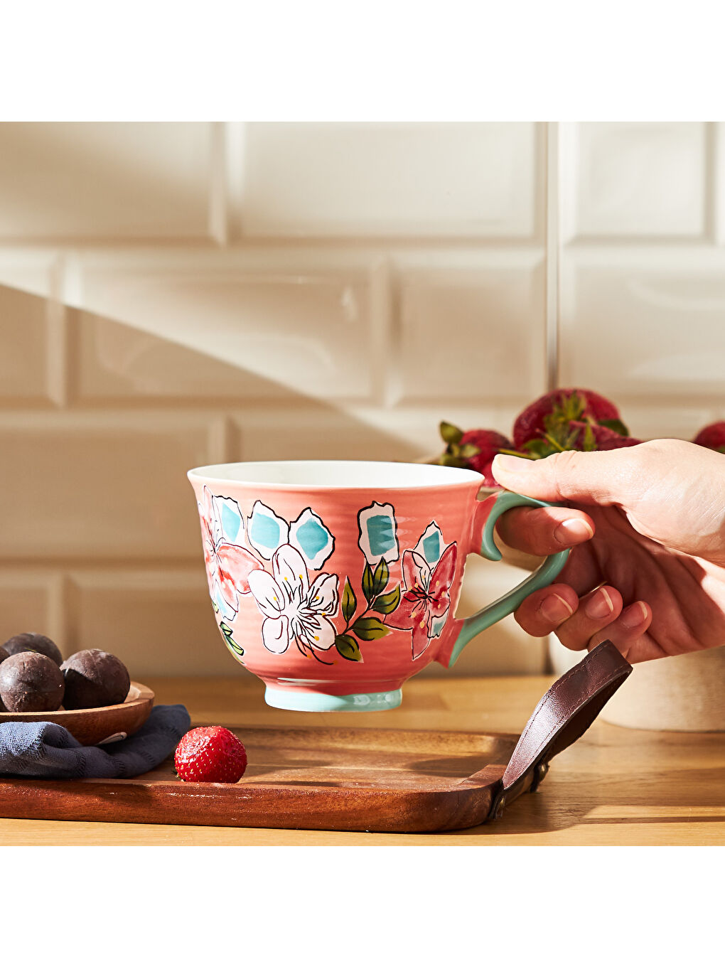 Lily New Bone Kupa 435 ml Pembe-8