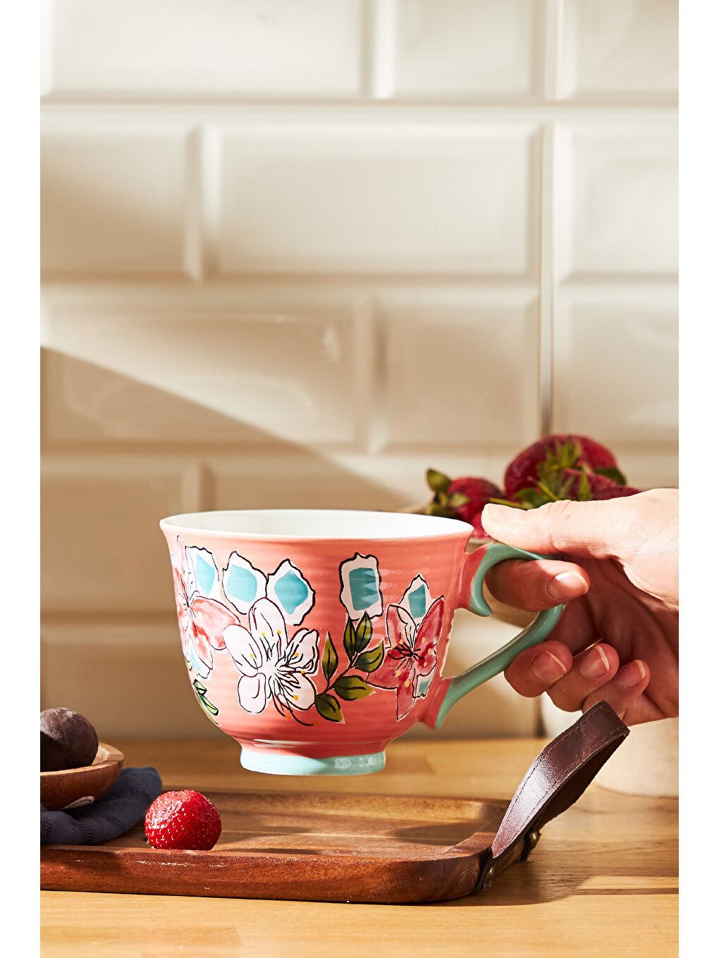 Lily New Bone Kupa 435 ml Pembe-3