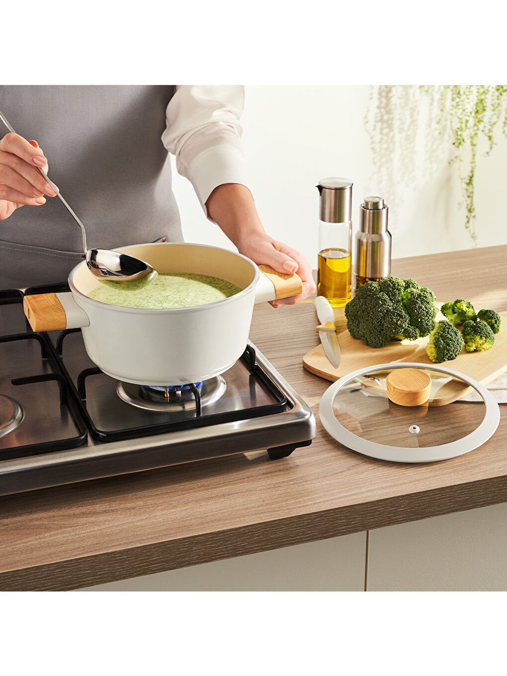 Beyaz Swiss Crystal Derin Tencere 16 cm-9