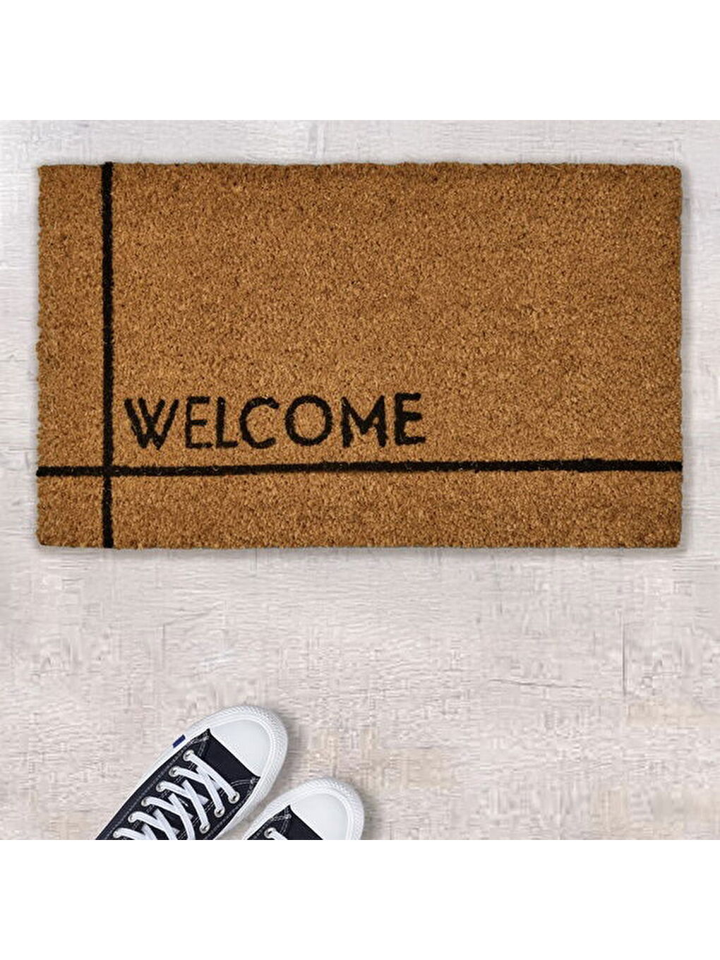 Giz Home Welcome Kapı Önü Paspası - Bej - 35x60 cm