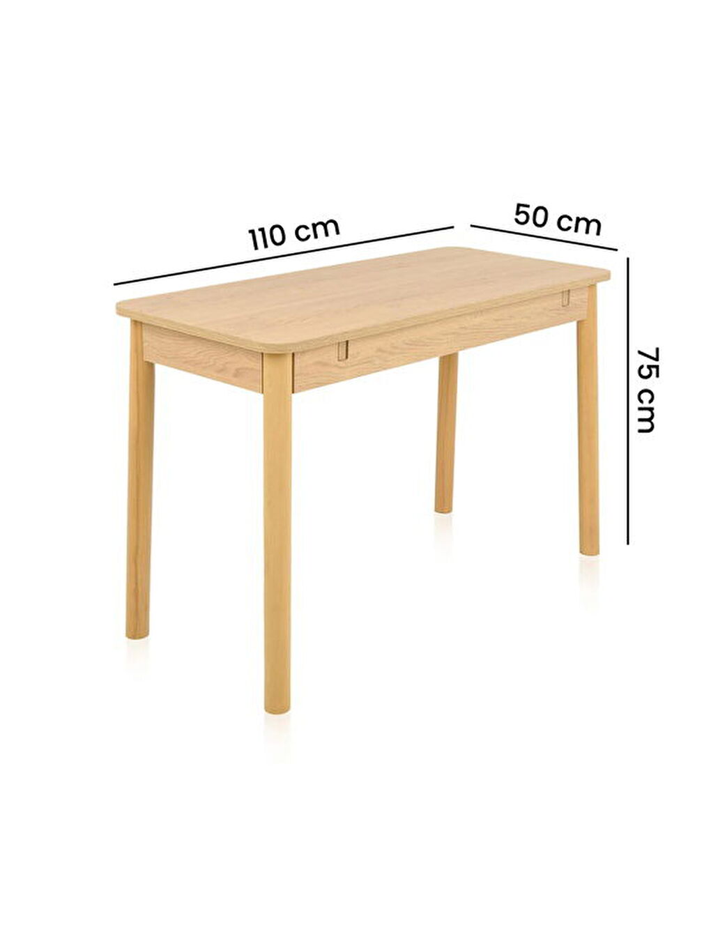 Kahverengi Bono Ortadan Açılır Masa Takımı - Karina Meşe / Krem - 110 cm-10