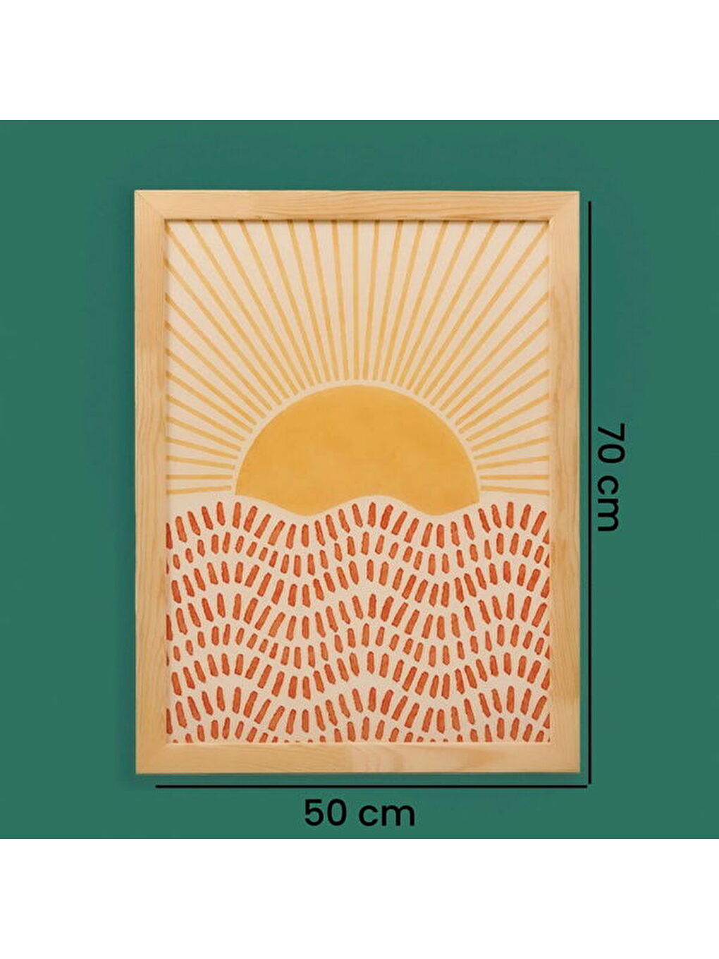 Deco Sun Madness Çerçeveli Tablo - Bej - 50x70 cm-7