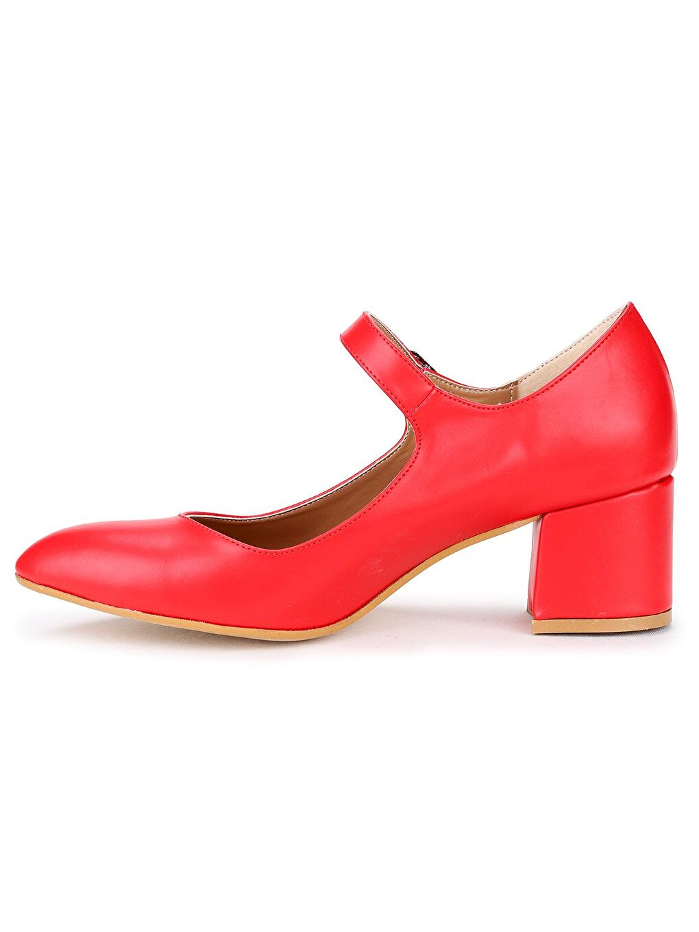 Kırmızı Cilt 5 Cm Topuklu Kadın Ayakkabı 97544-318-4
