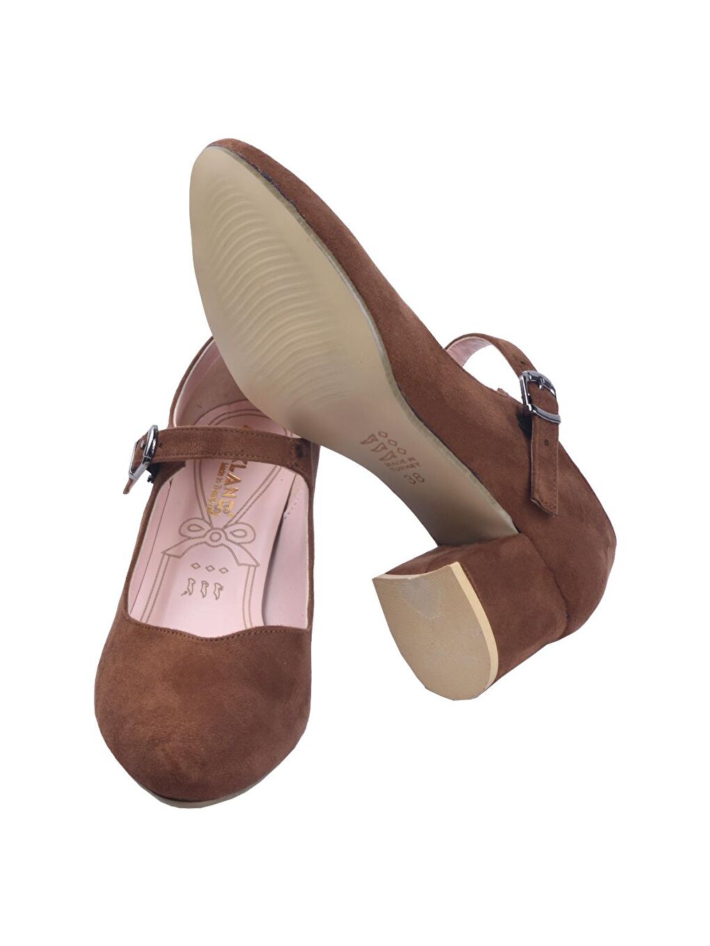 Kahverengi Süet 5 Cm Topuklu Kadın Ayakkabı 97544-318-4