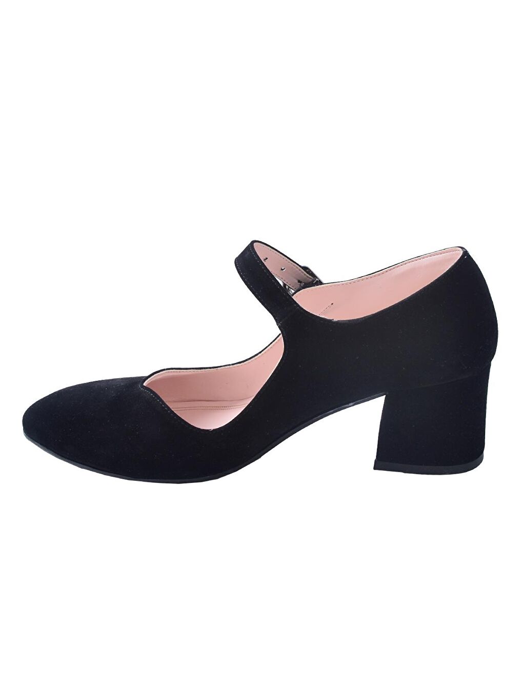 Siyah Süet 5 Cm Topuklu Kadın Ayakkabı 97544-318-3
