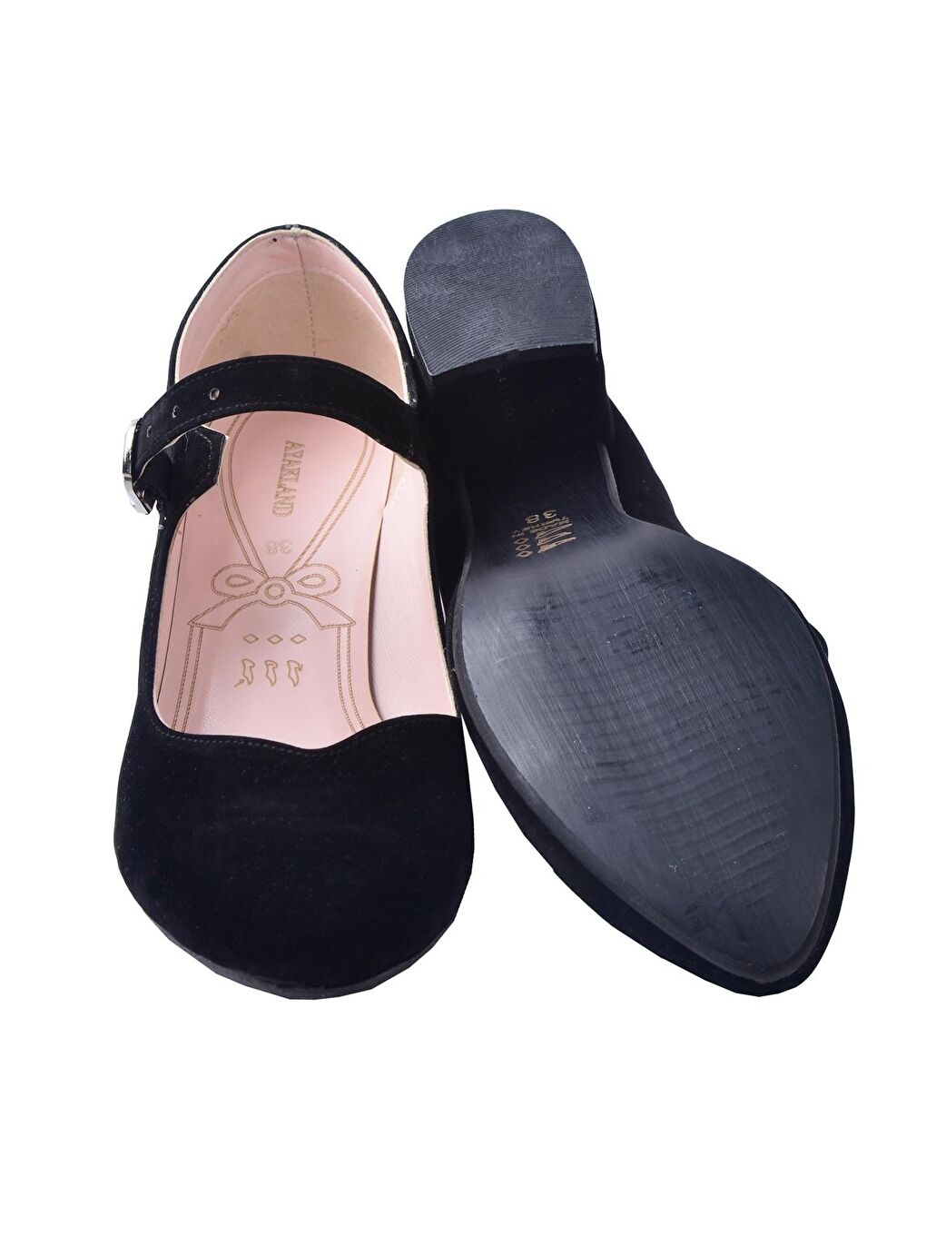 Siyah Süet 5 Cm Topuklu Kadın Ayakkabı 97544-318-4