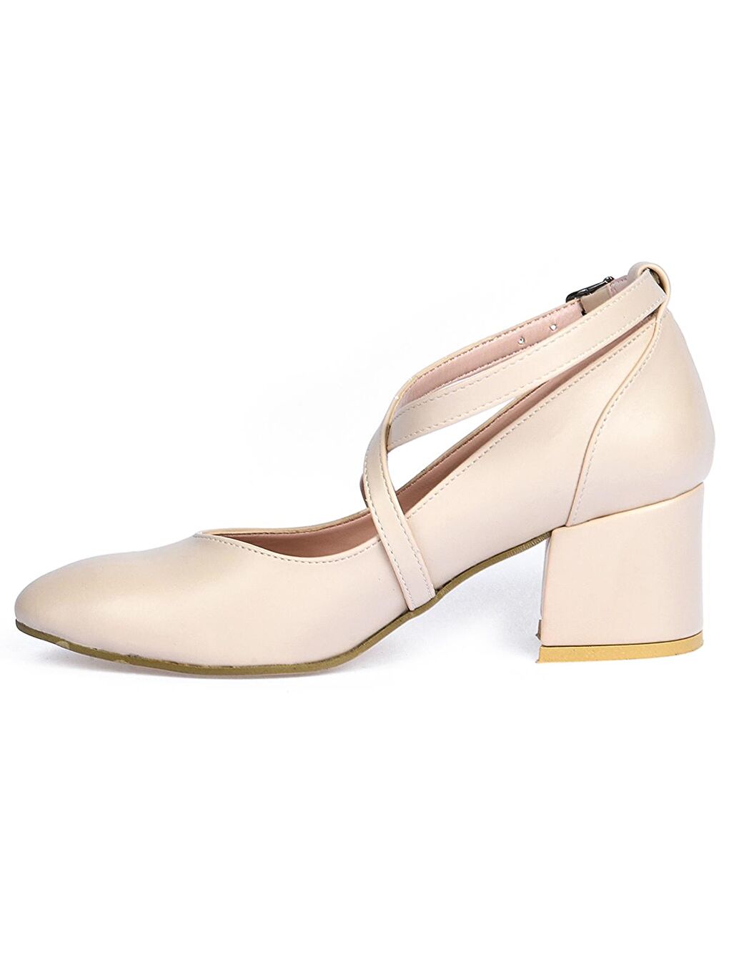 Bej Cilt 5 Cm Topuklu Kadın Ayakkabı 544-1121-3