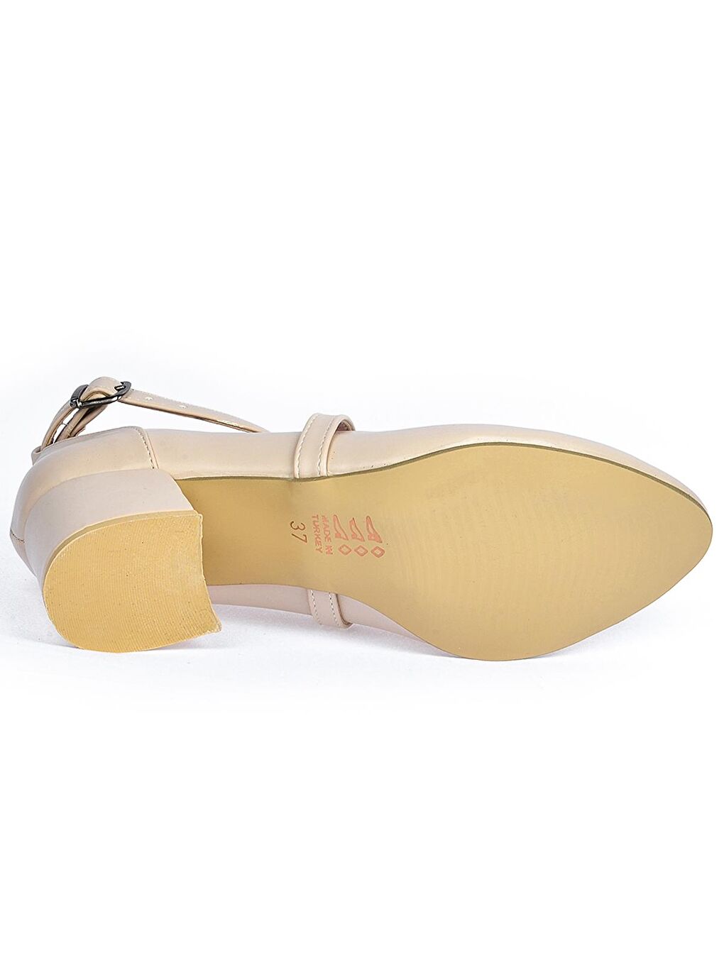 Bej Cilt 5 Cm Topuklu Kadın Ayakkabı 544-1121-4