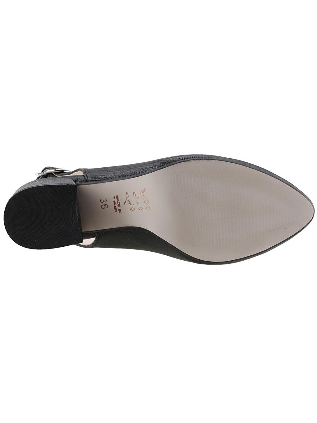 Siyah Çupra 5 Cm Topuklu Kadın Ayakkabı 544-307-4