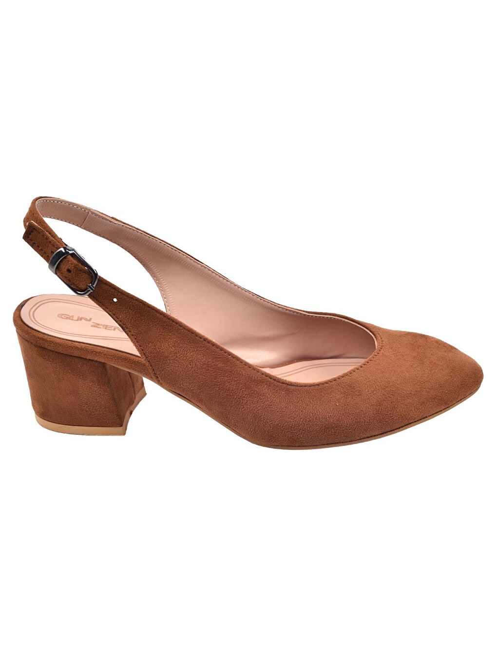Kahverengi Süet 5 Cm Topuklu Kadın Ayakkabı 97544-307-2