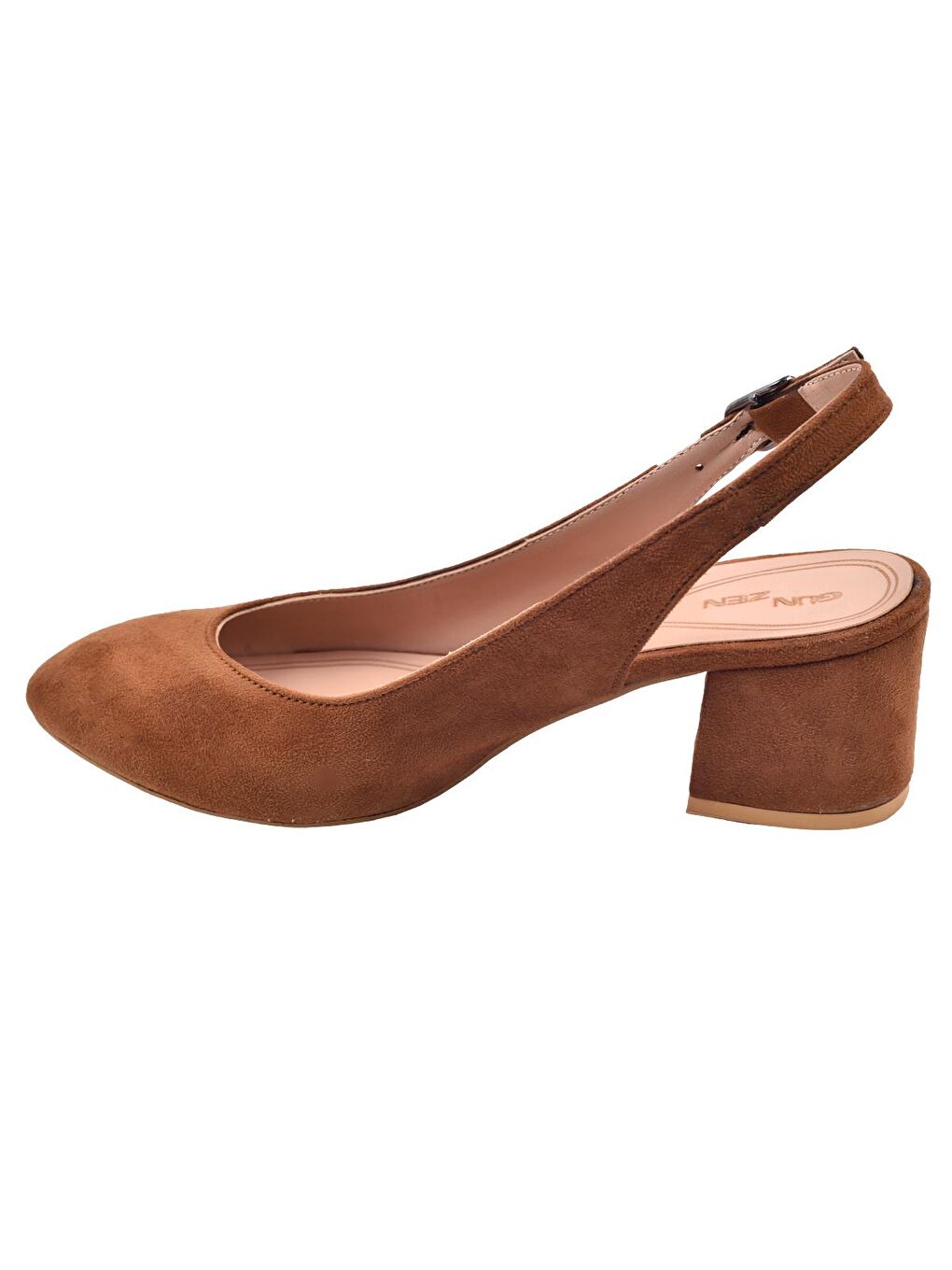 Kahverengi Süet 5 Cm Topuklu Kadın Ayakkabı 97544-307-3