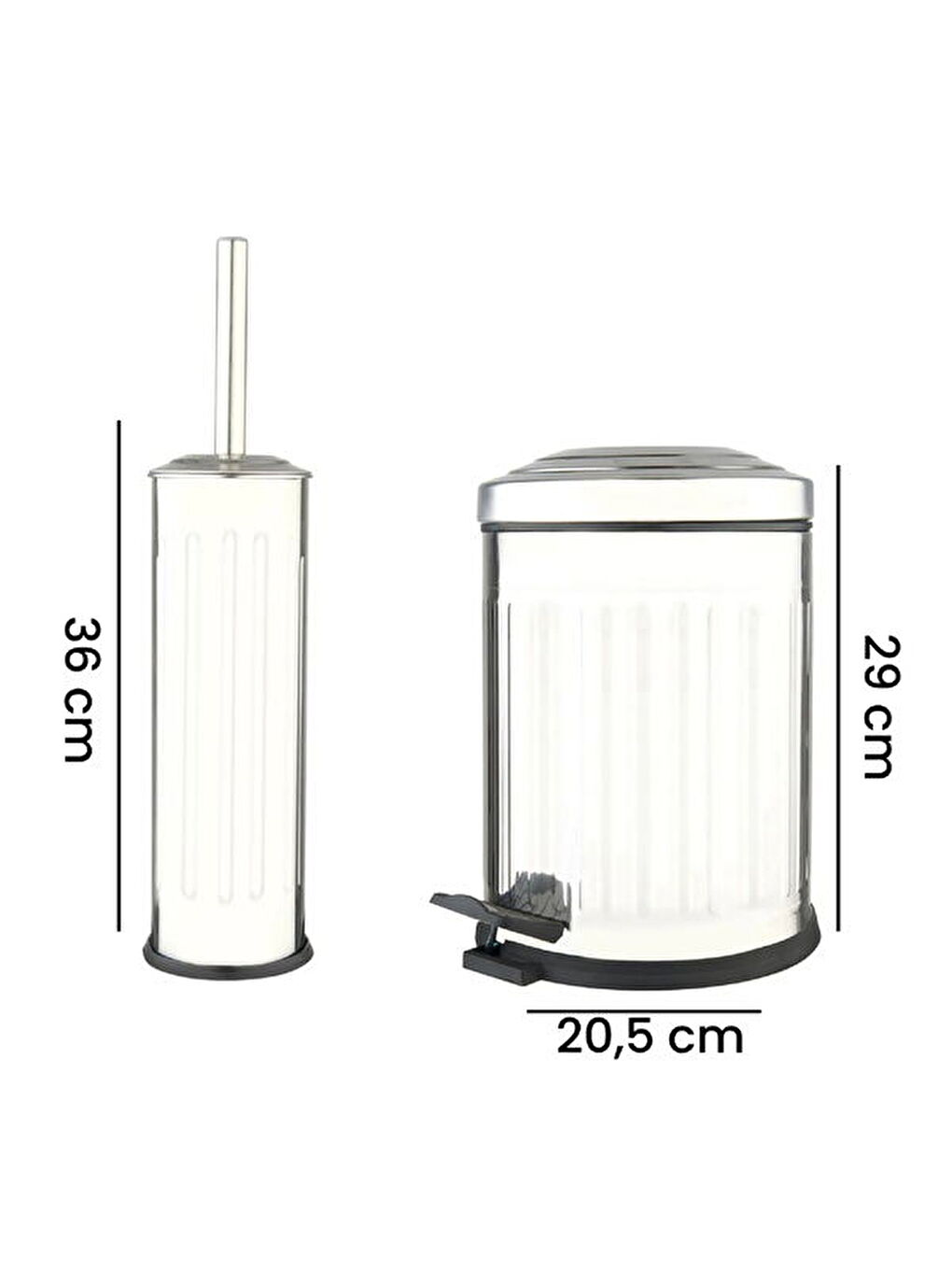 Gri Bath Vintage 2'li Banyo Seti - Krom-5