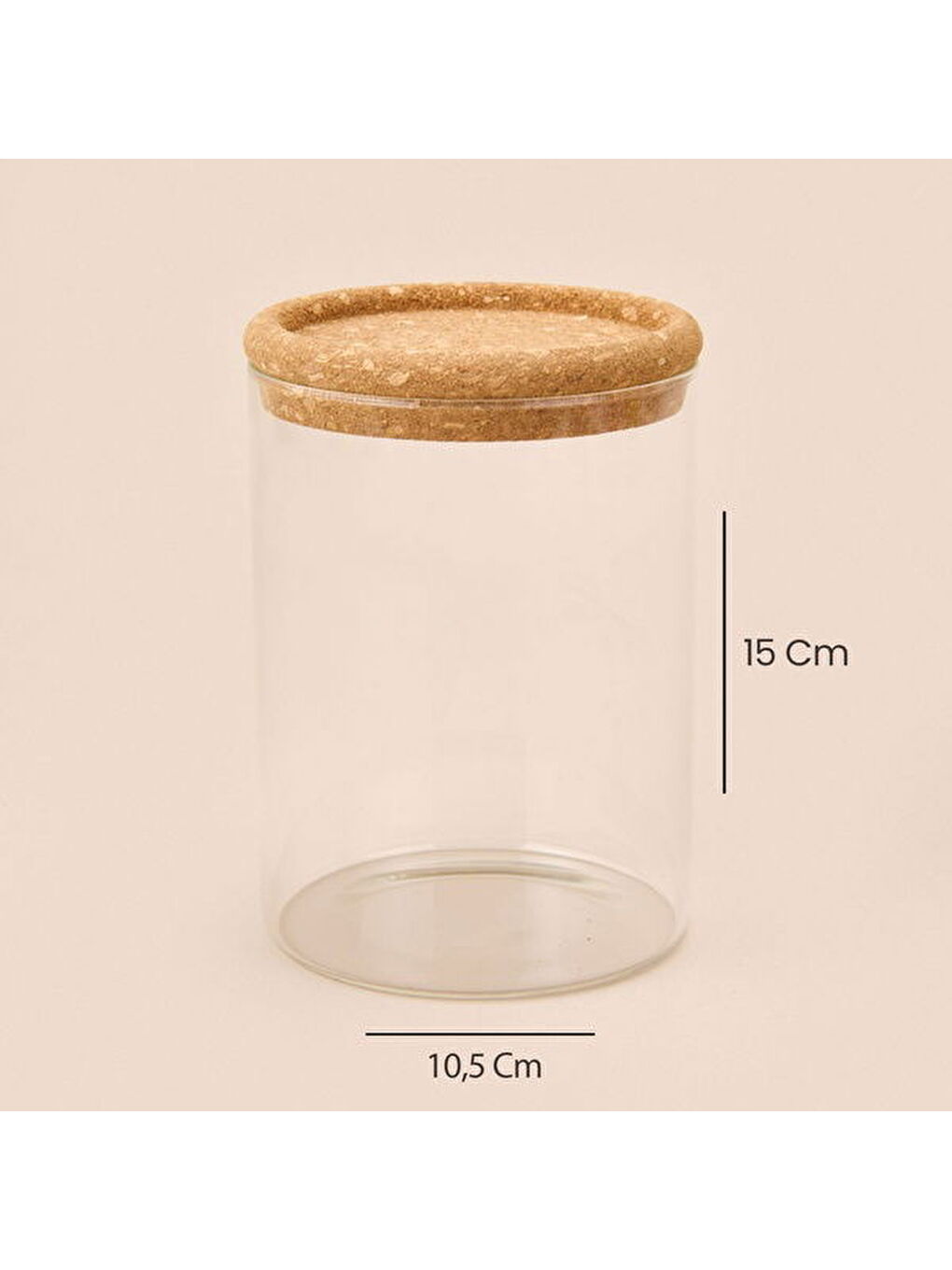 Beyaz Joseph Cam Kavanoz - Şeffaf / Açık Kahverengi - 1,3 lt-3