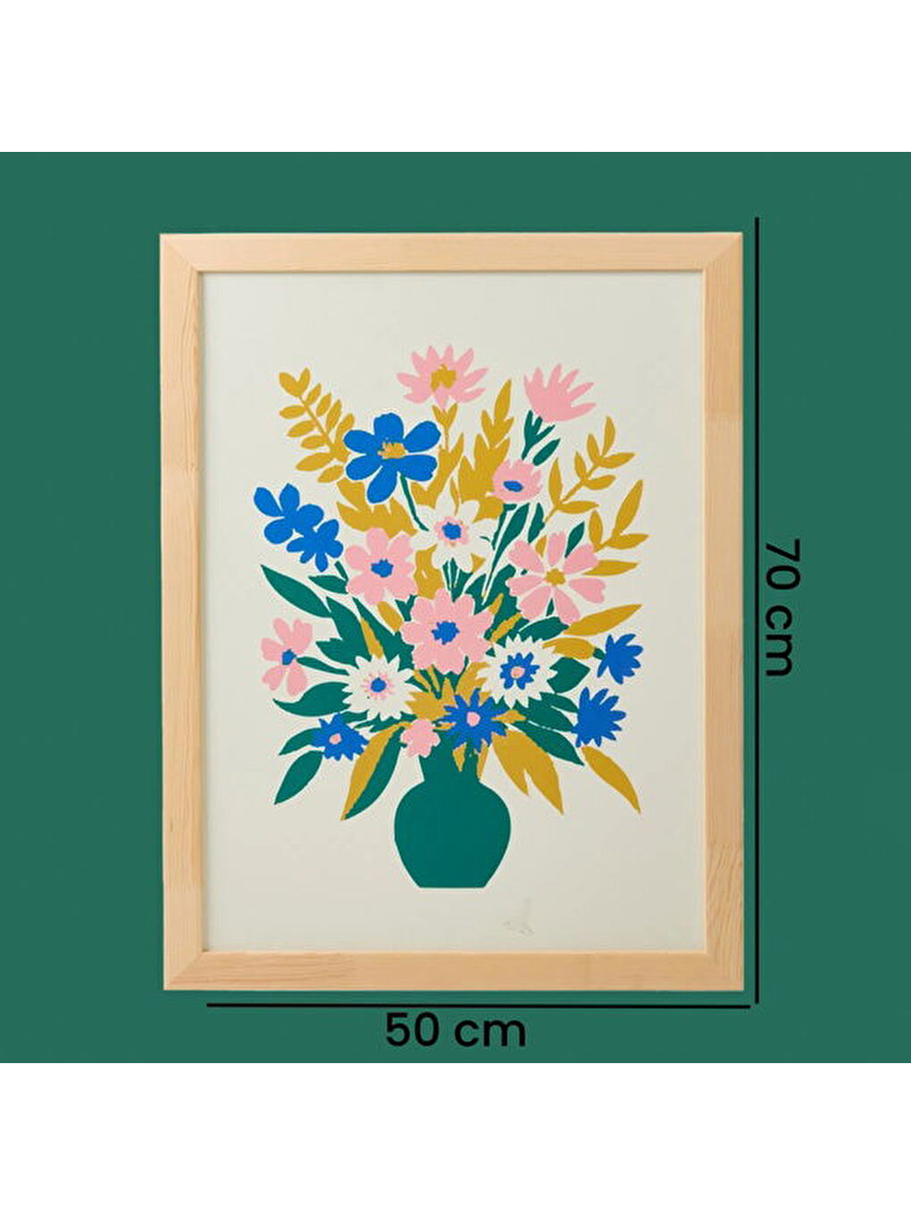 Karışık Deco Granny Summer Çerçeveli Tablo - Renkli - 50x70 cm-3