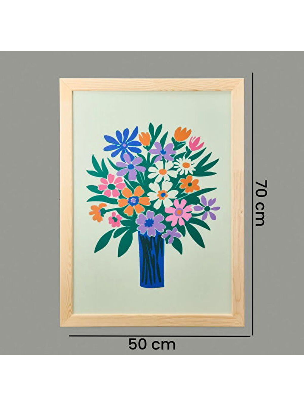 Deco Granny Summer Çerçeveli Tablo - Mavi - 50x70 cm-4