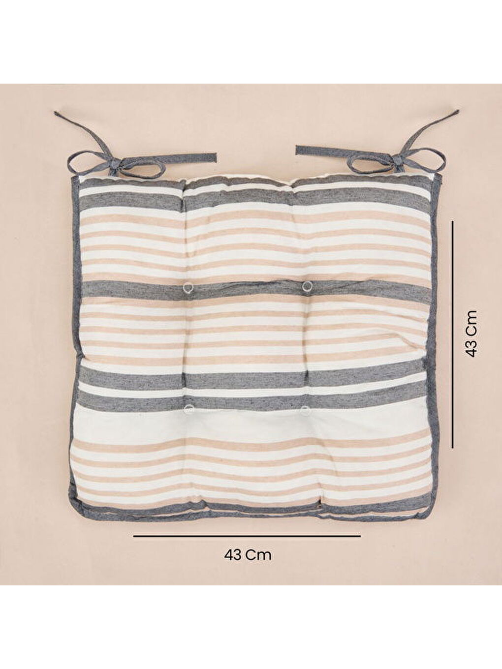 Soft Mimpi Sandalye Minderi - Ekru / Renkli - 43x43 cm-8